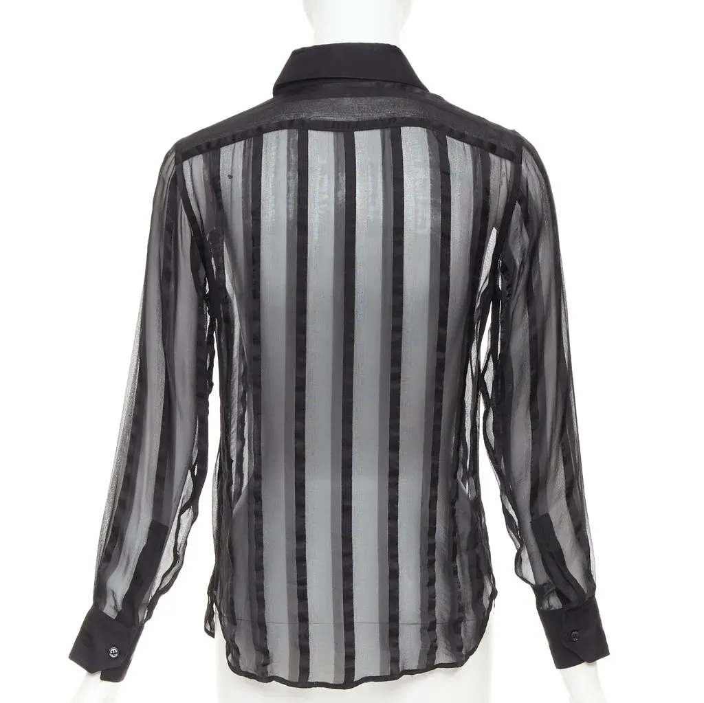 Saint Laurent Black Silk Top Black Silk Fair - Box View