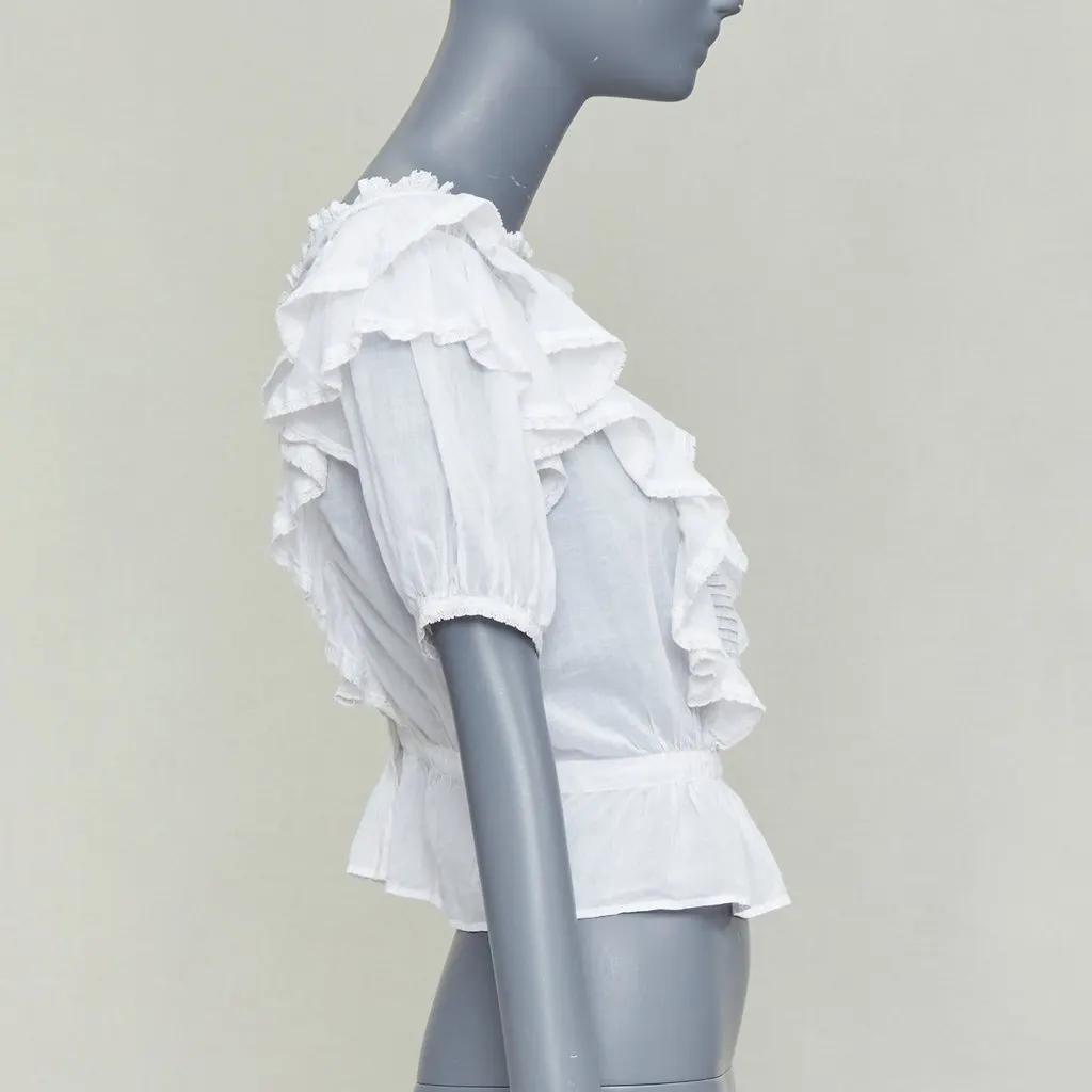 Isabel Marant White Cotton Top White Cotton Good - Model View