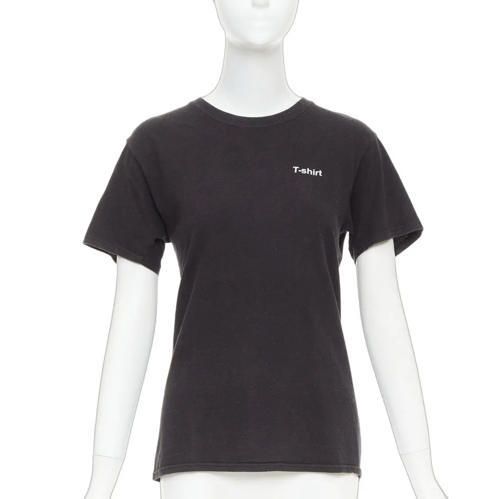 Vetements Black Cotton Top Black Cotton Fair - Front View