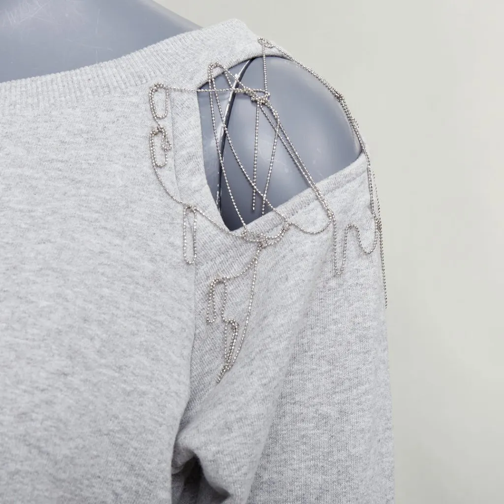 Saint Laurent Grey Cotton Knitwear Grey Cotton Very good - Back View