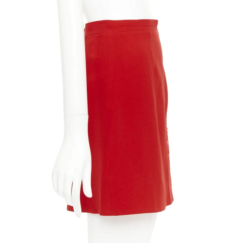 Christopher Kane Red Skirt Red Acetate Very good - Model View