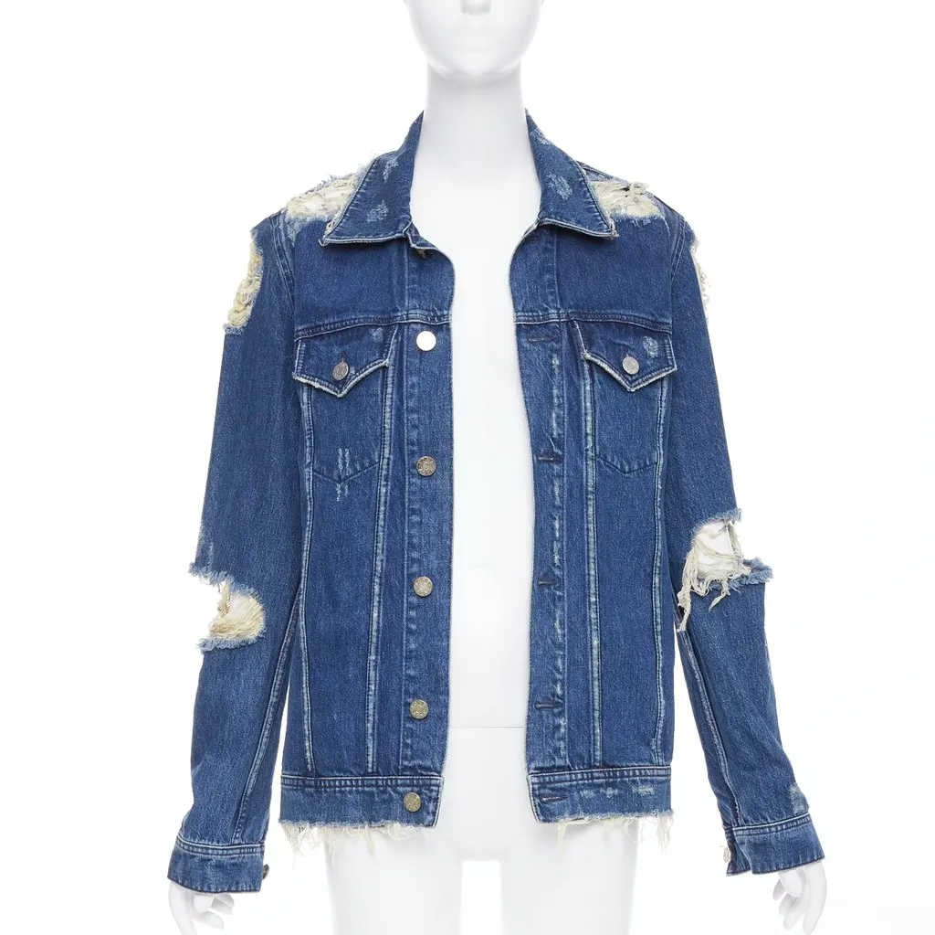 Acne Studios Fever Torn Blue Denim Very good - Front View
