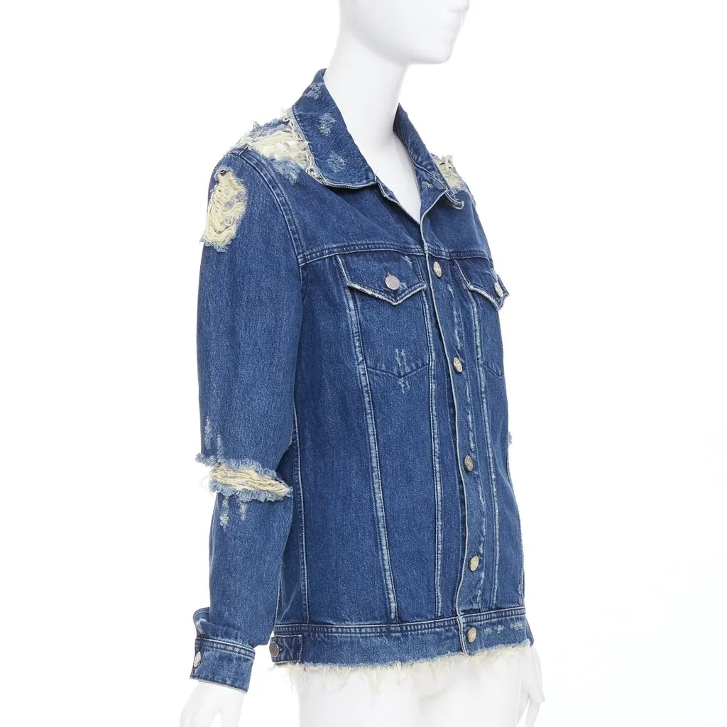 Acne Studios Fever Torn Blue Denim Very good - Model View