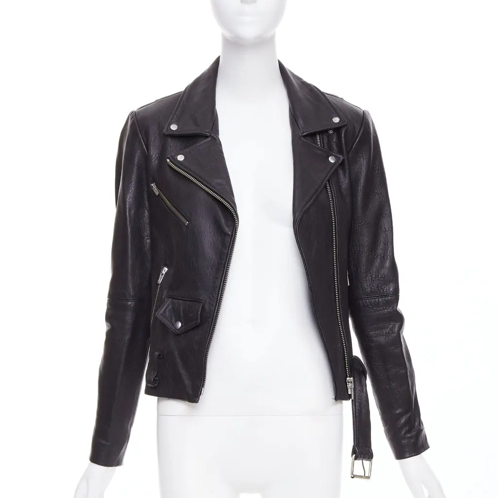 Unsigned Black Leather Leather Jacket Black Leather Very good - Inside View