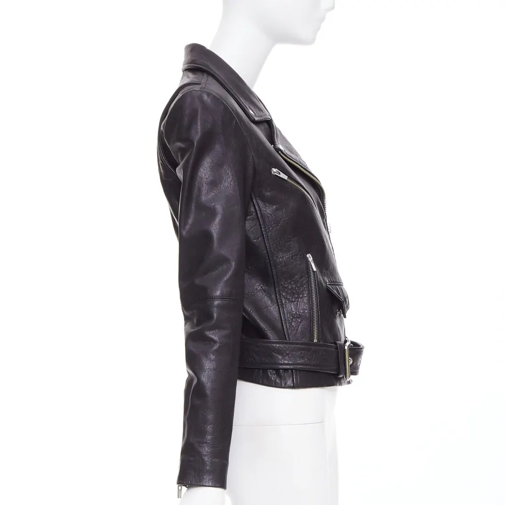 Unsigned Black Leather Leather Jacket Black Leather Very good - Box View