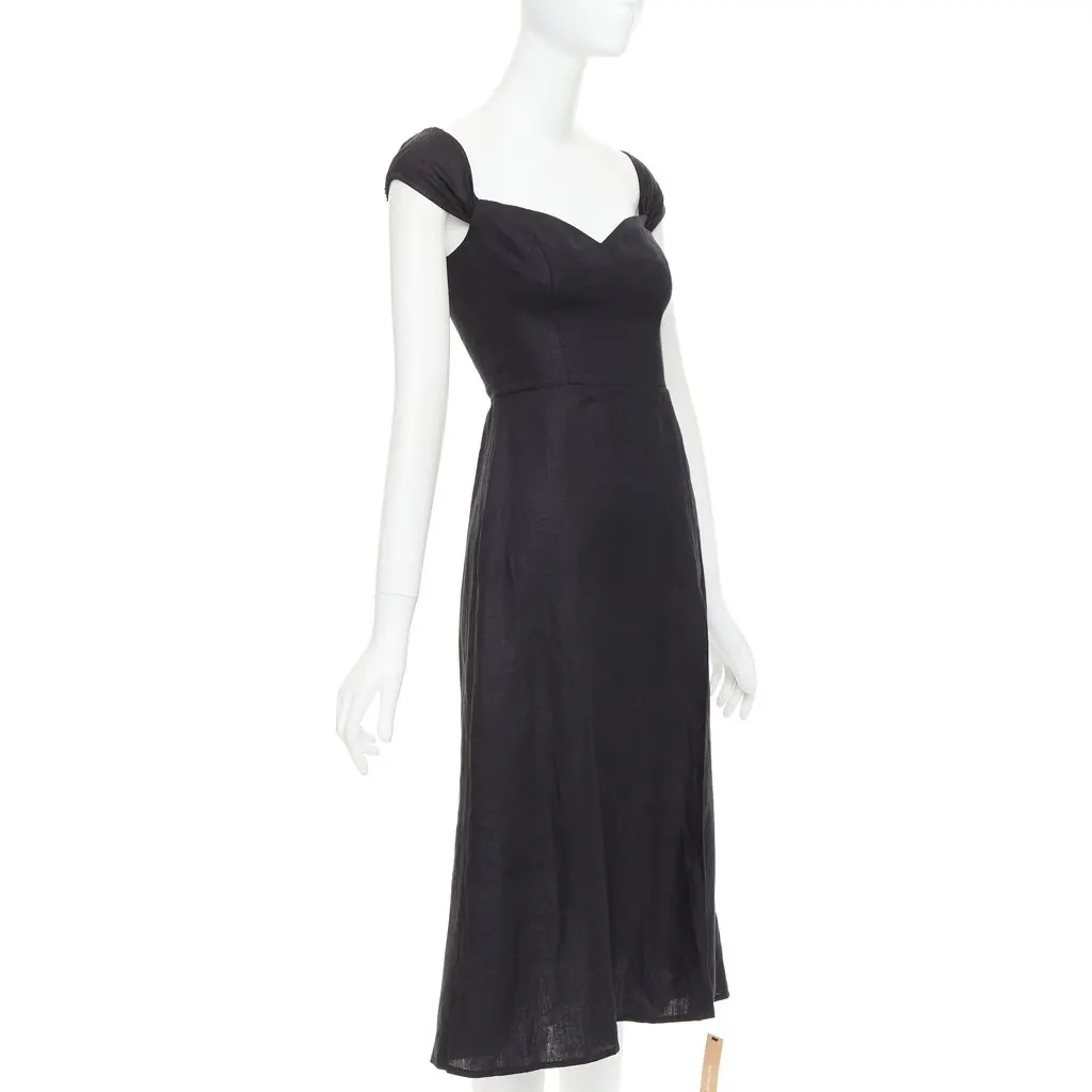 Reformation Bridgton Black Linen Never worn, with tag - Inside View
