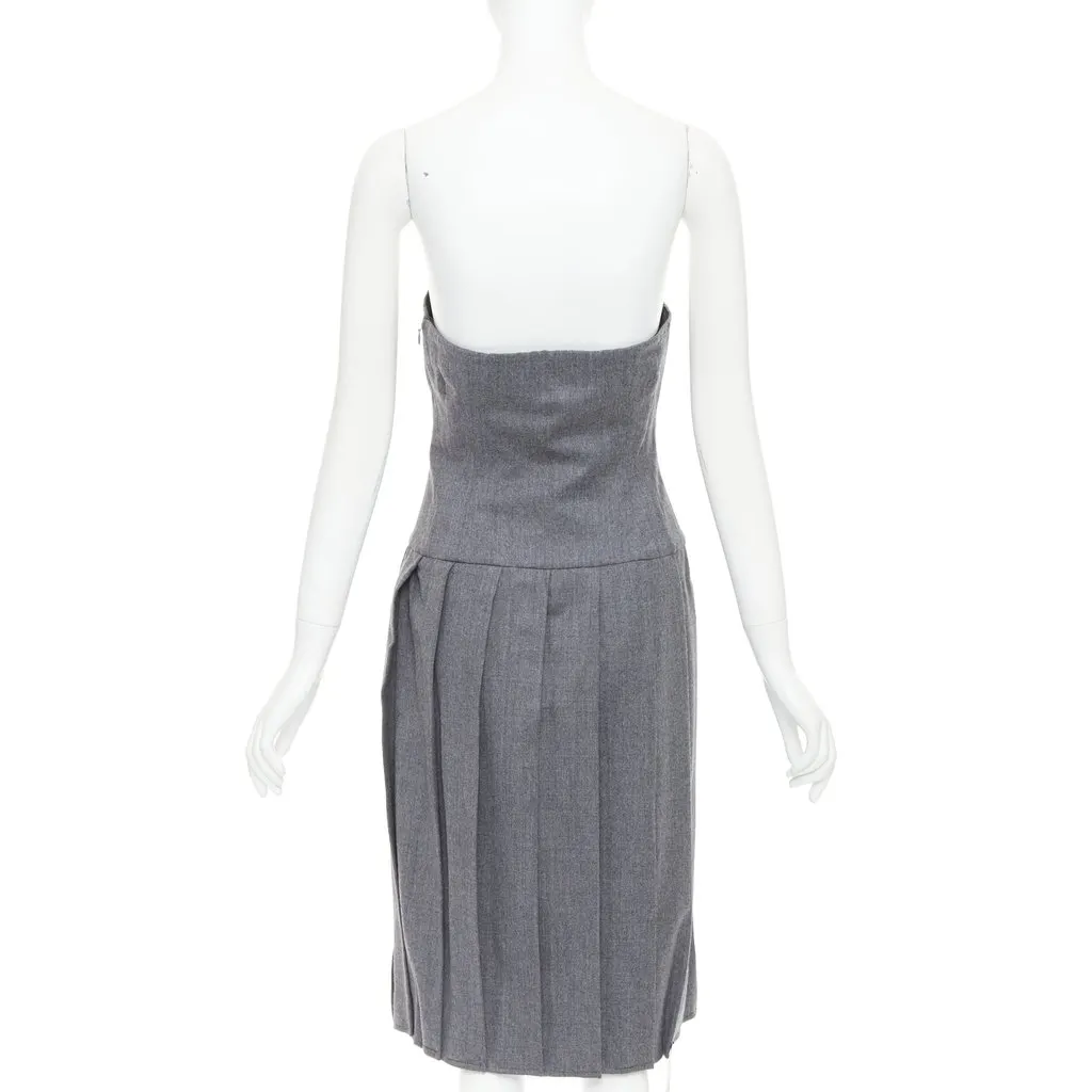 Marc by Marc Jacobs Grey Wool Dress Grey Wool Very good - Box View