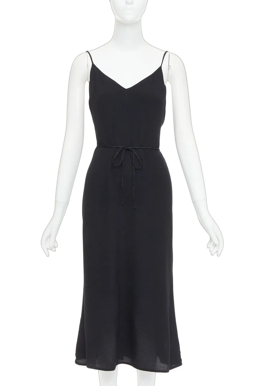 Reformation Black Viscose Dress Black Viscose Very good - Front View