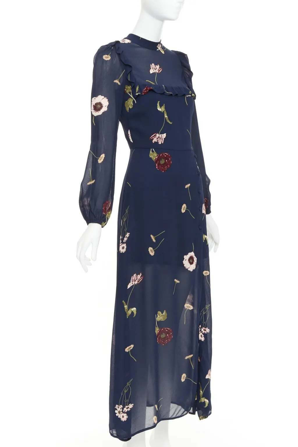 Reformation Gillian Navy Viscose Never worn, with tag - Inside View