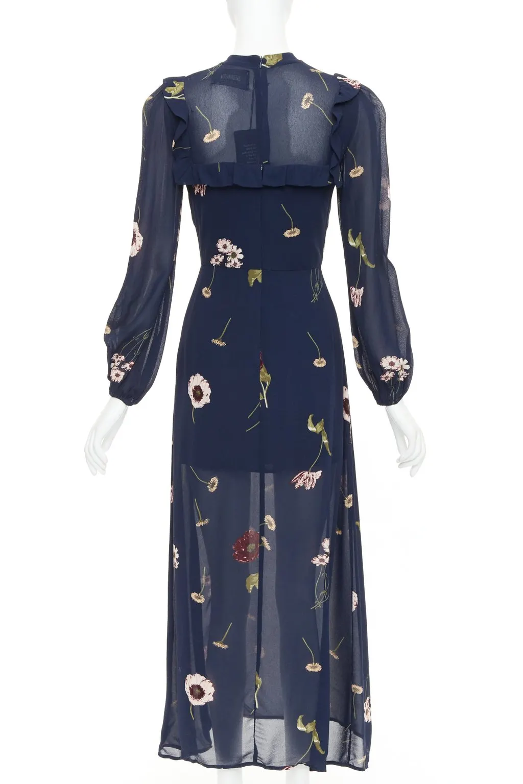 Reformation Gillian Navy Viscose Never worn, with tag - Box View
