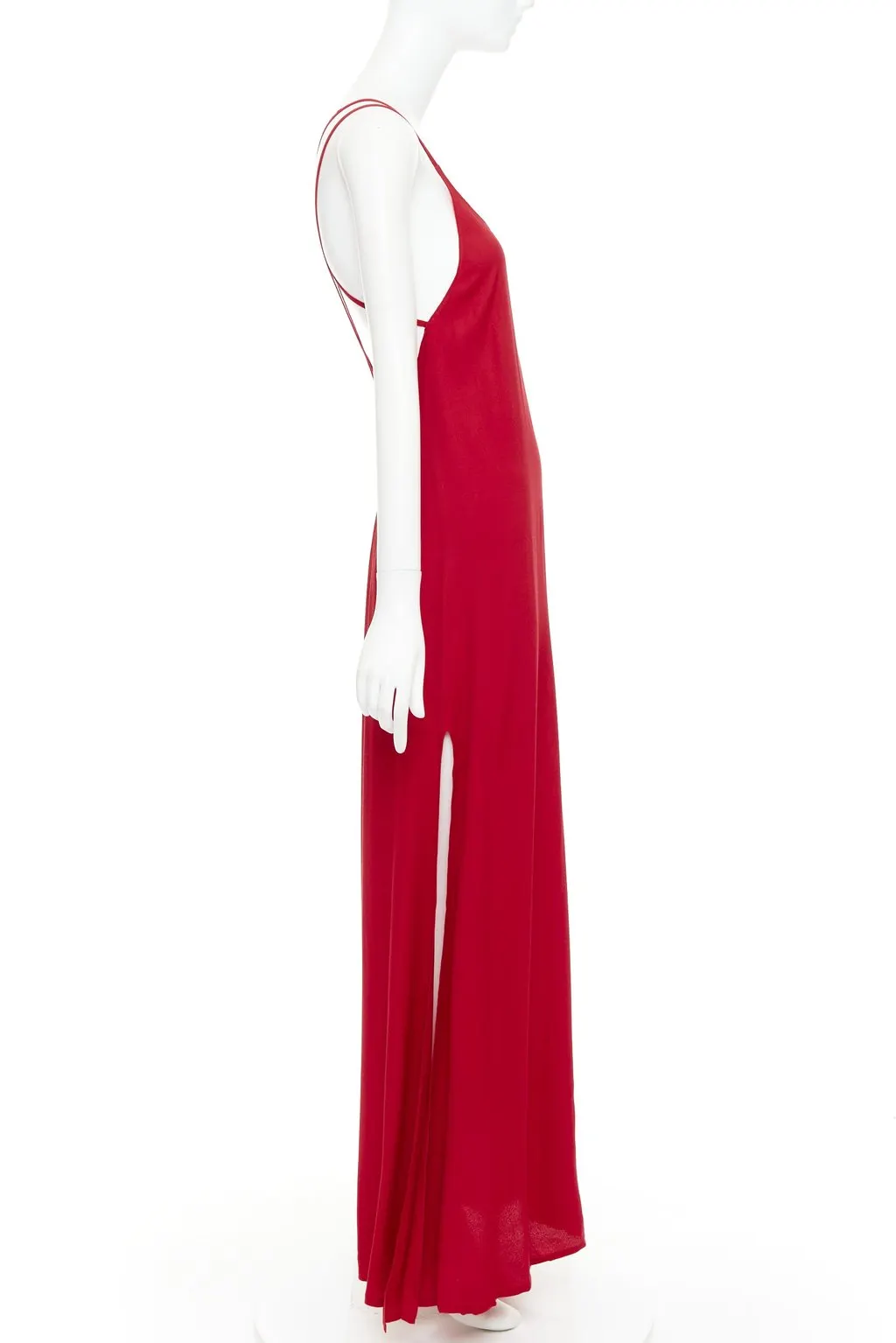 Reformation Miguel Red Viscose Very good - Model View