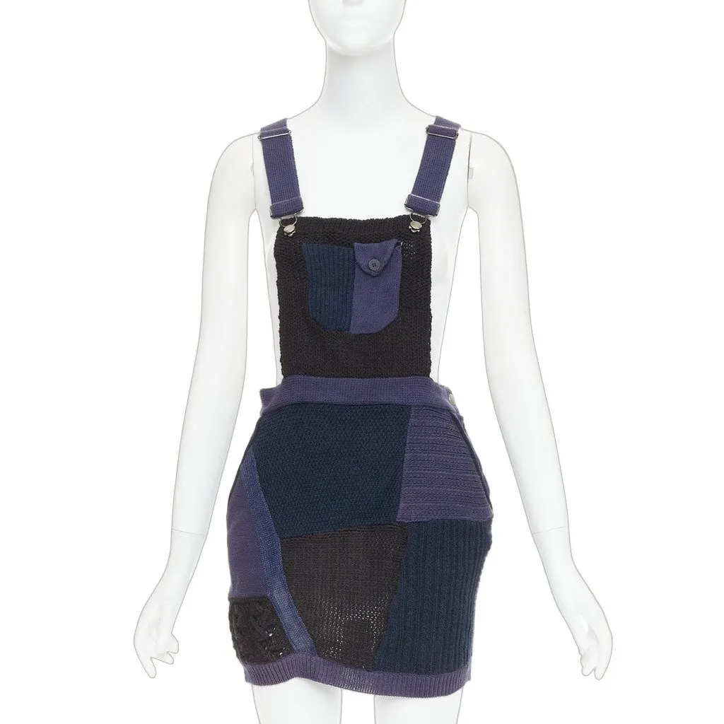 3.1 Phillip Lim Patchwork Jumper Dress Blue Cotton Never worn, with tag - Front View