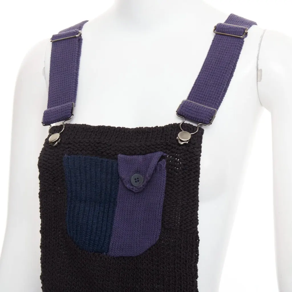 3.1 Phillip Lim Patchwork Jumper Dress Blue Cotton Never worn, with tag - Back View