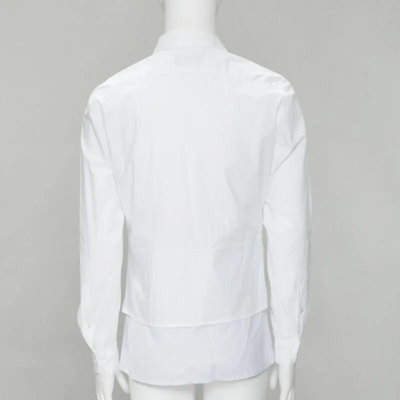 Raf Simons Layered Hem Shirt White Cotton Never worn - Box View