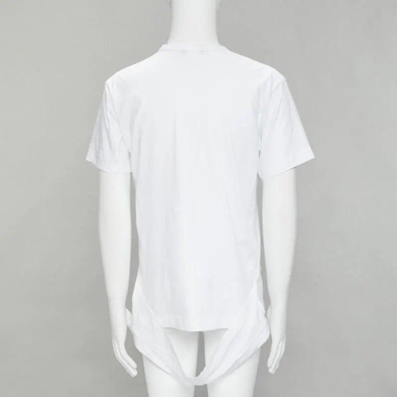 Comme des Garçons Fishnet Hem T-Shirt White Cotton Never worn - Box View
