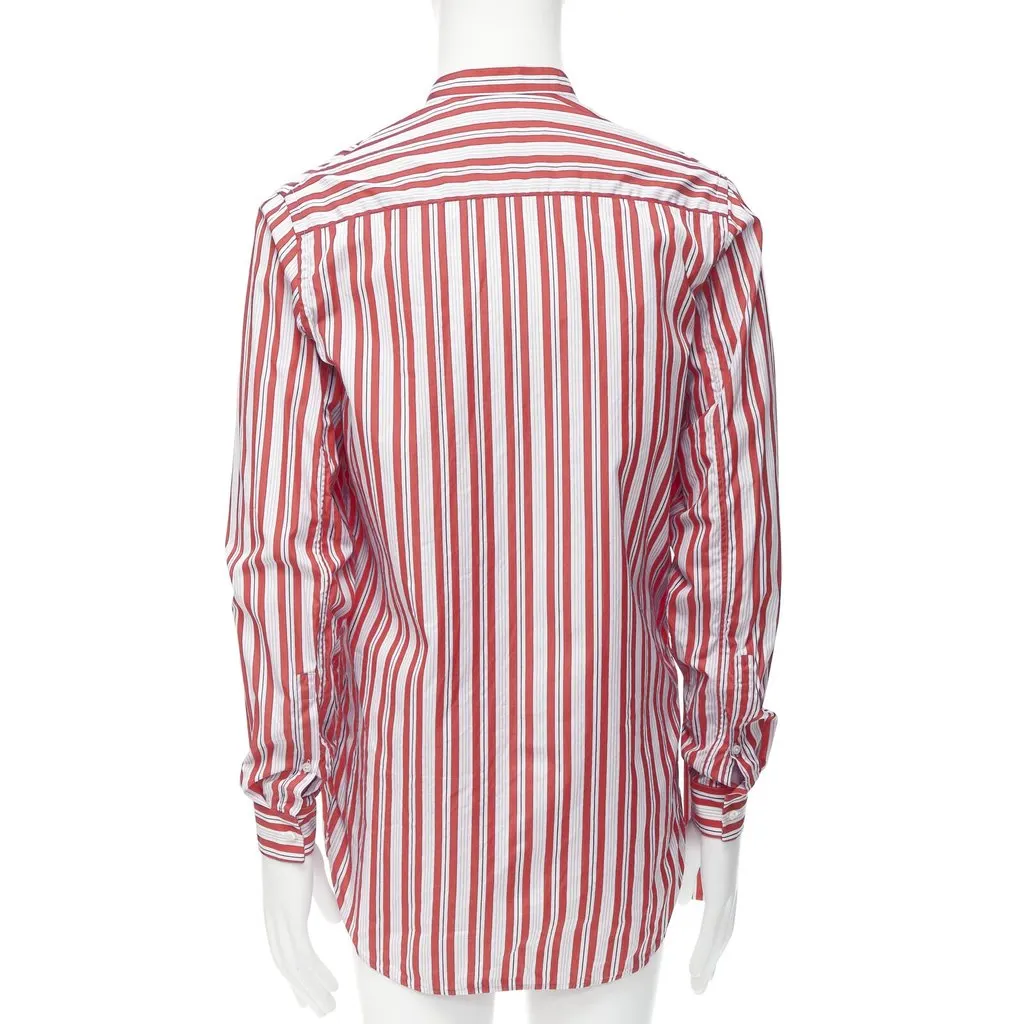 Jil Sander Striped Placket Shirt Red Cotton Good - Box View