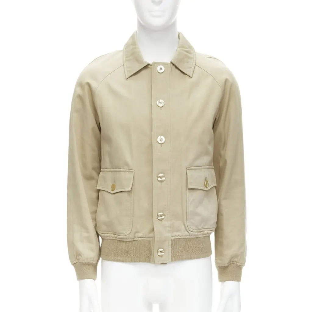 A.P.C. Beige Flap Pocket Bomber Beige Cotton Good - Inside View