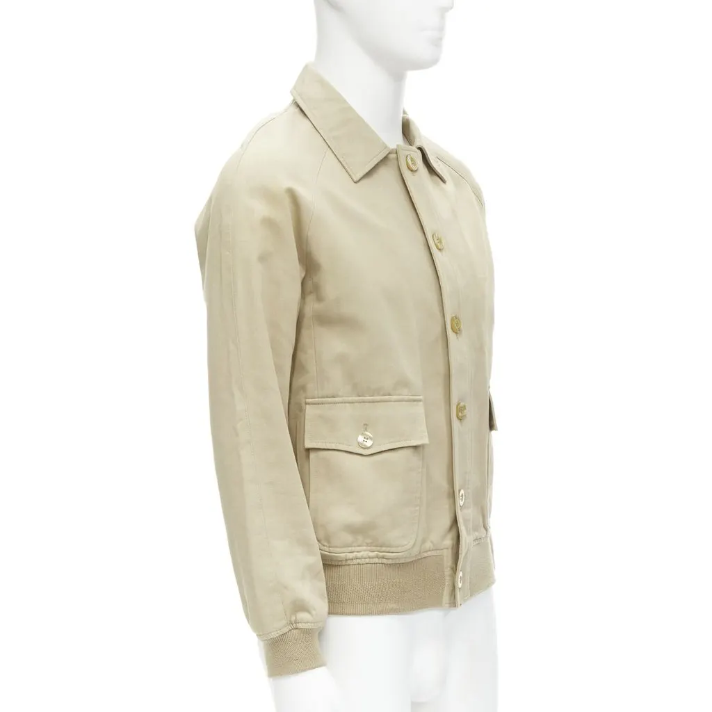 A.P.C. Beige Flap Pocket Bomber Beige Cotton Good - Model View
