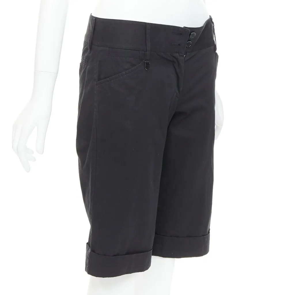 Dolce & Gabbana Charm Bermuda Shorts Black Cotton Very good - Inside View