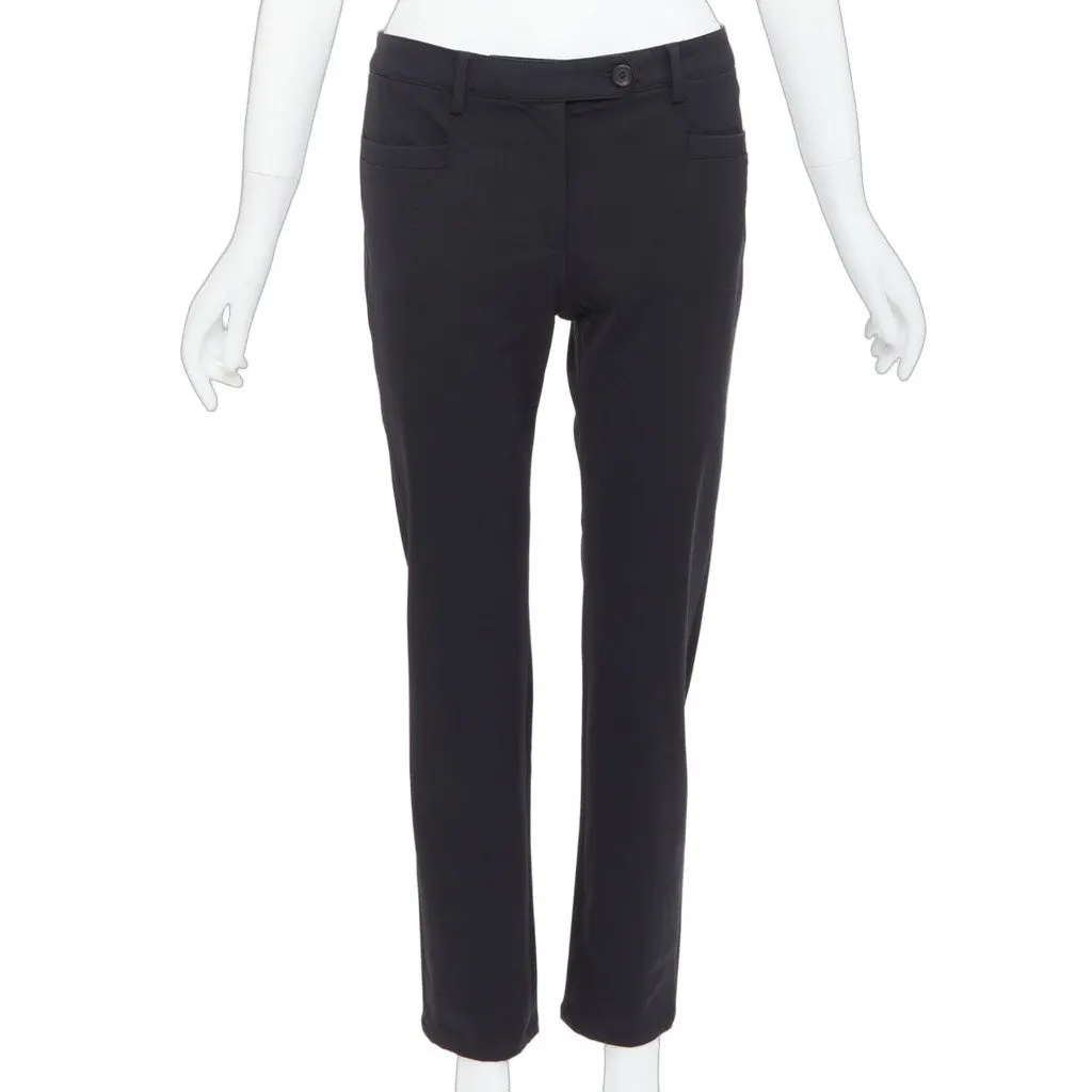 Prada Star Flare Pants Black Polyamide Very good - Front View
