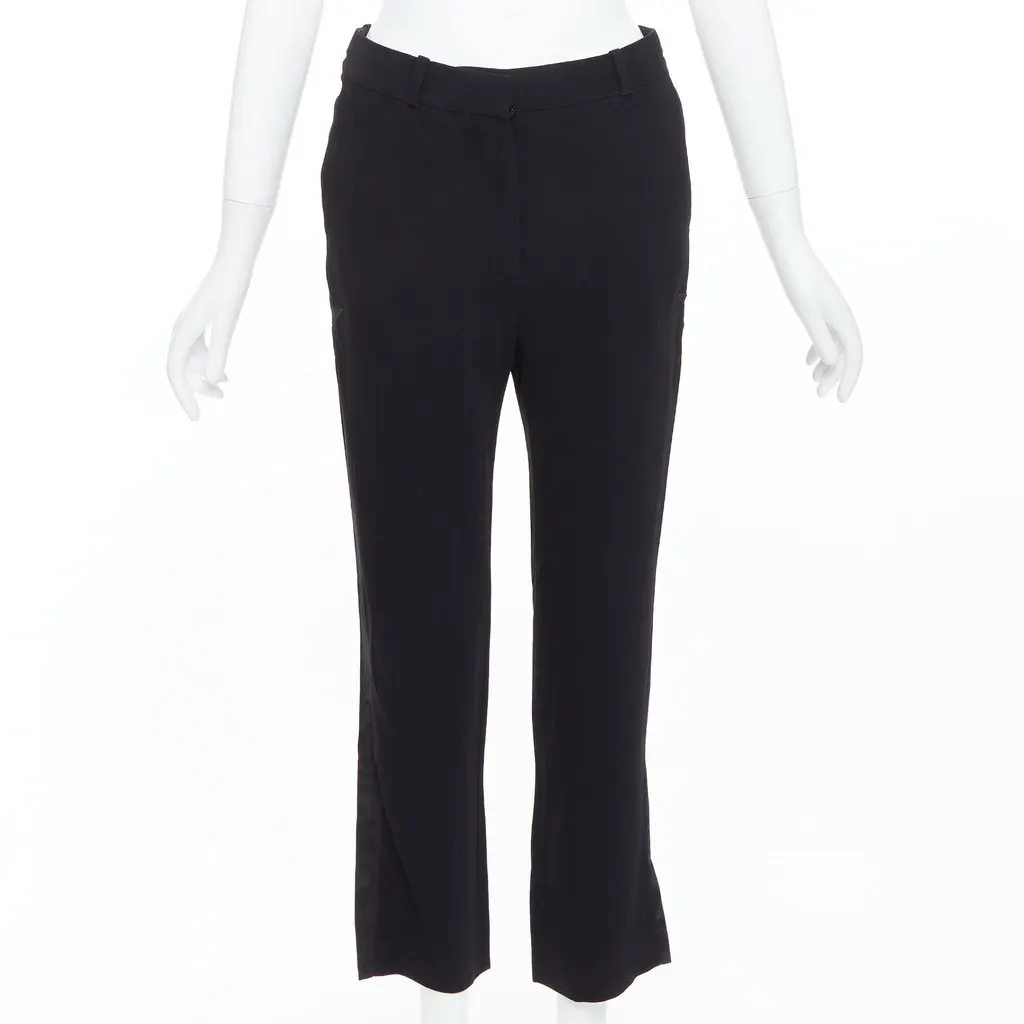 Givenchy Flare Cropped Pants Black Viscose Very good - Front View