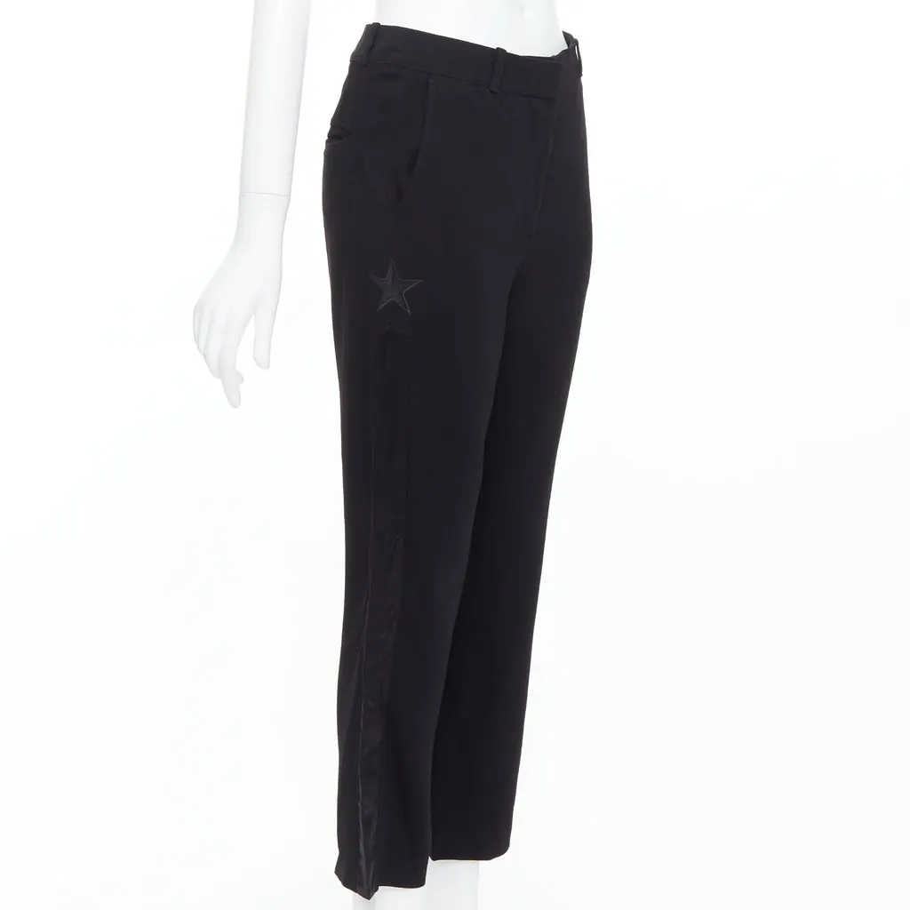 Givenchy Flare Cropped Pants Black Viscose Very good - Inside View
