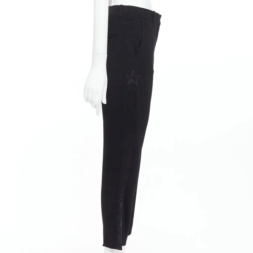 Givenchy Flare Cropped Pants Black Viscose Very good - Model View