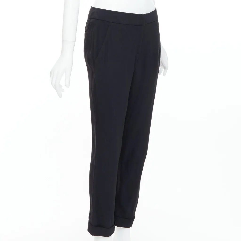 Alexander McQueen Checkered Wide Pants Black Acetate Very good - Inside View
