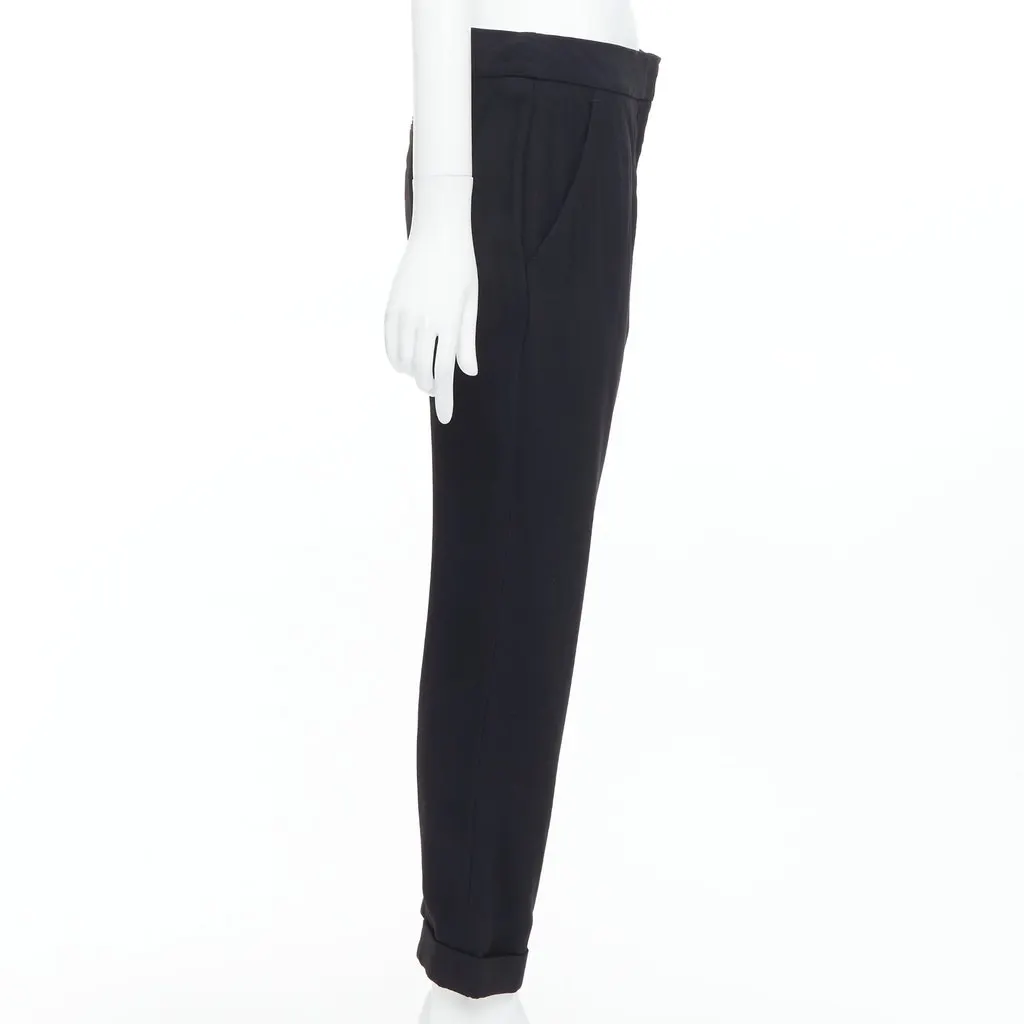 Alexander McQueen Checkered Wide Pants Black Acetate Very good - Model View