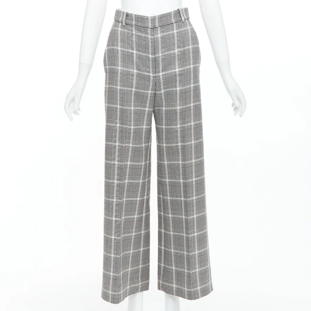 Stella McCartney Pleats Cropped Pants Grey Wool Very good - Front View