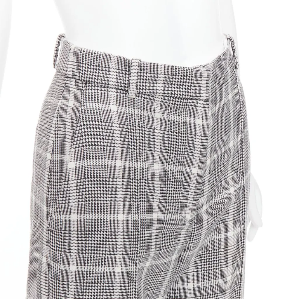 Stella McCartney Pleats Cropped Pants Grey Wool Very good - Back View