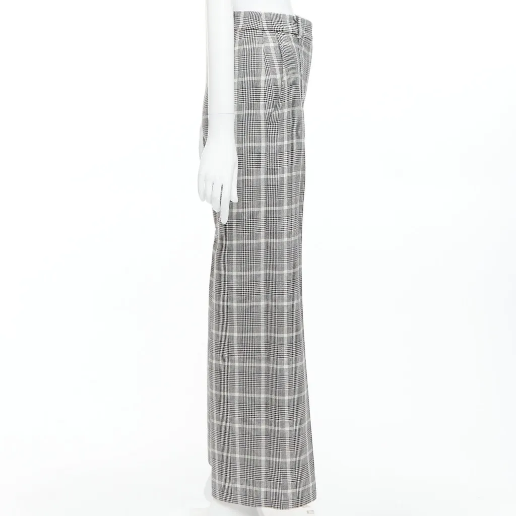 Stella McCartney Pleats Cropped Pants Grey Wool Very good - Model View