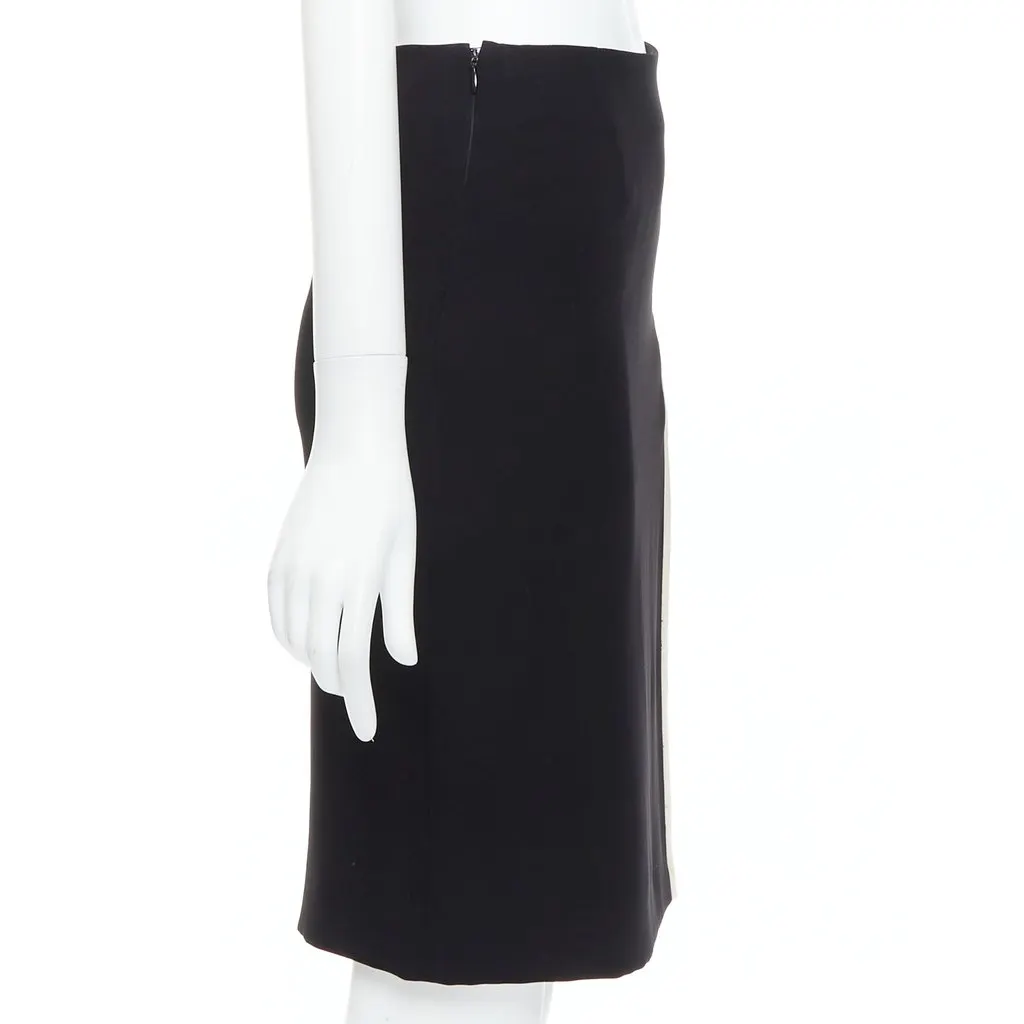 Lanvin Trim Slit Skirt Black Polyester Very good - Model View