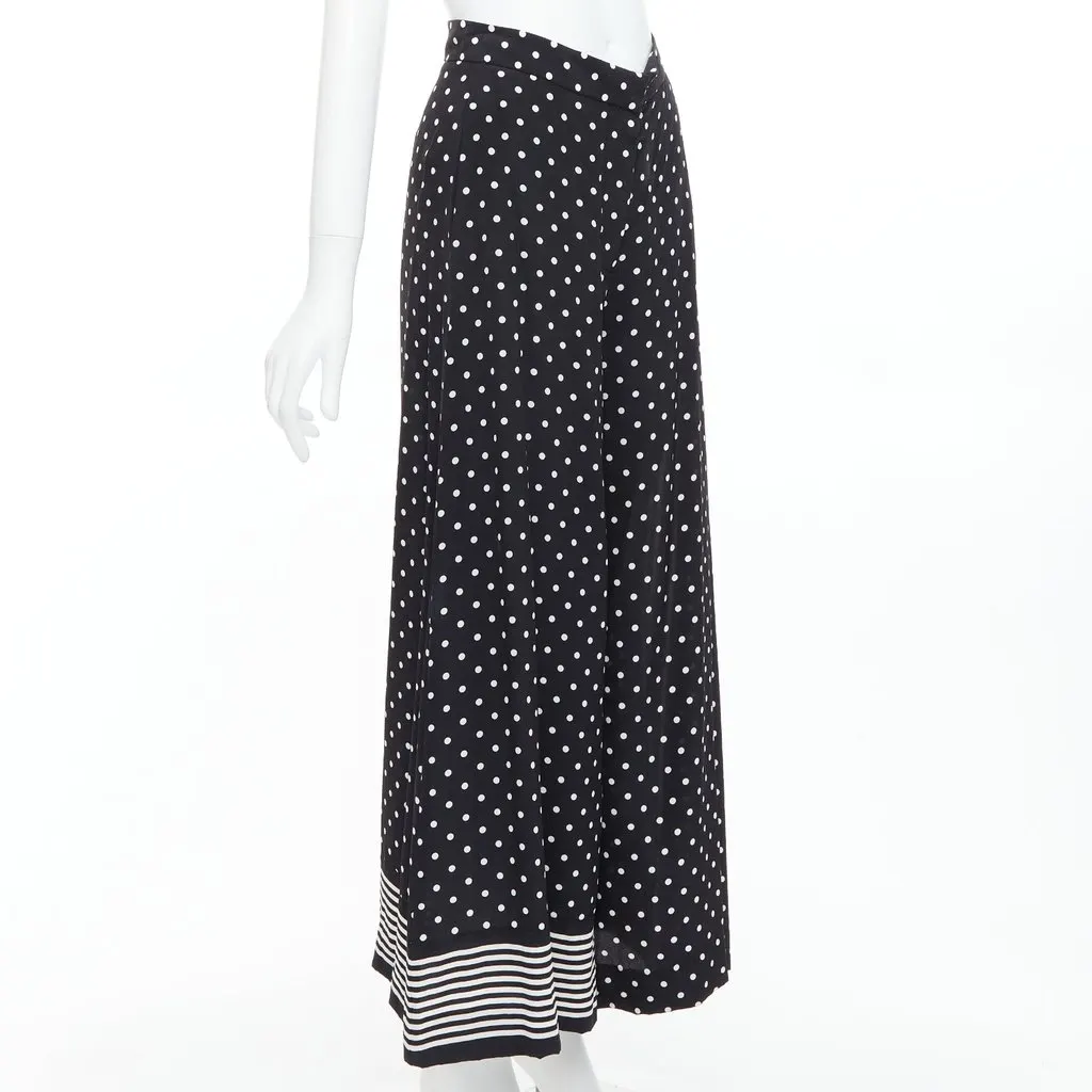 Stella McCartney Polka Dot Pants Black Silk Very good - Inside View