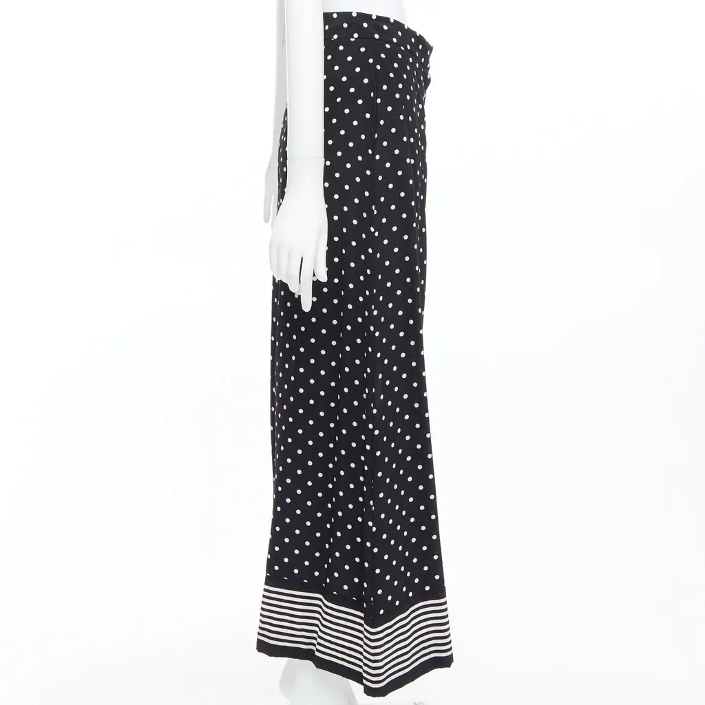 Stella McCartney Polka Dot Pants Black Silk Very good - Model View