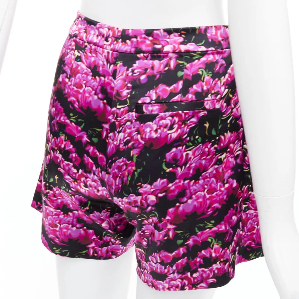 Mary Katrantzou Floral Silk Shorts Pink Silk Very good - Back View