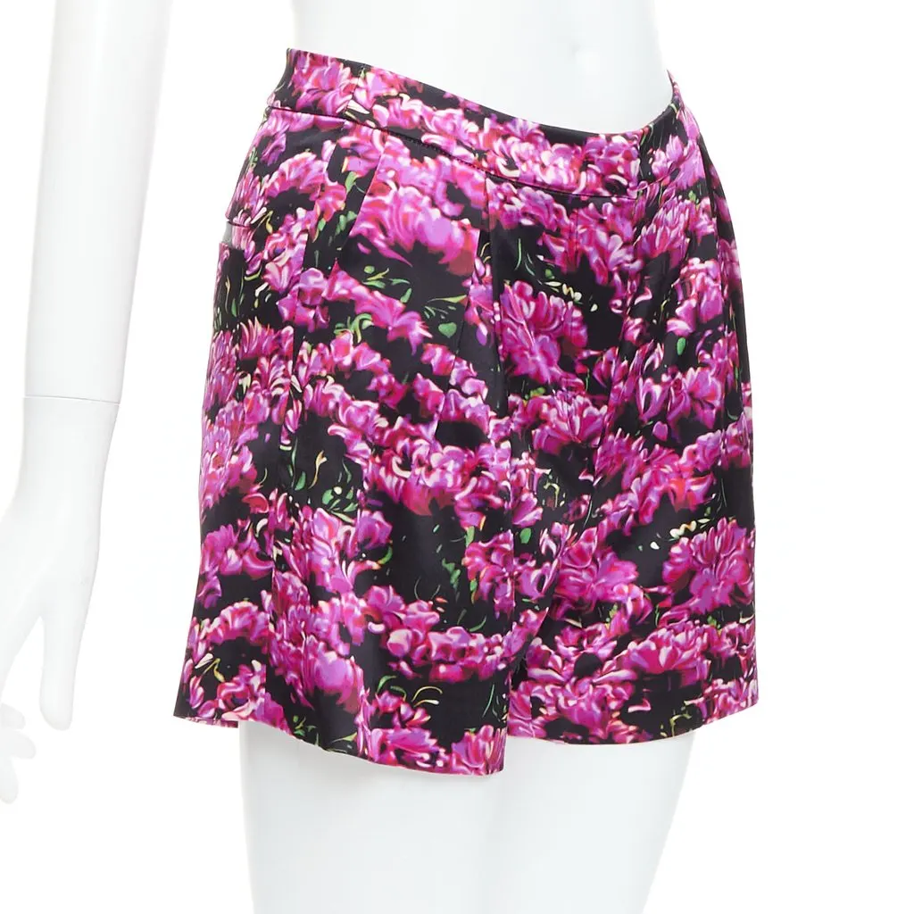 Mary Katrantzou Floral Silk Shorts Pink Silk Very good - Inside View
