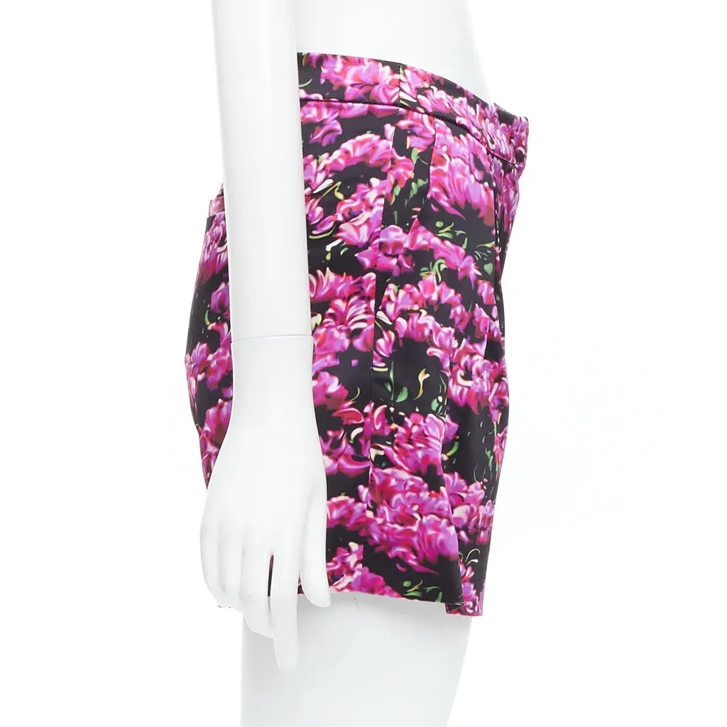 Mary Katrantzou Floral Silk Shorts Pink Silk Very good - Model View