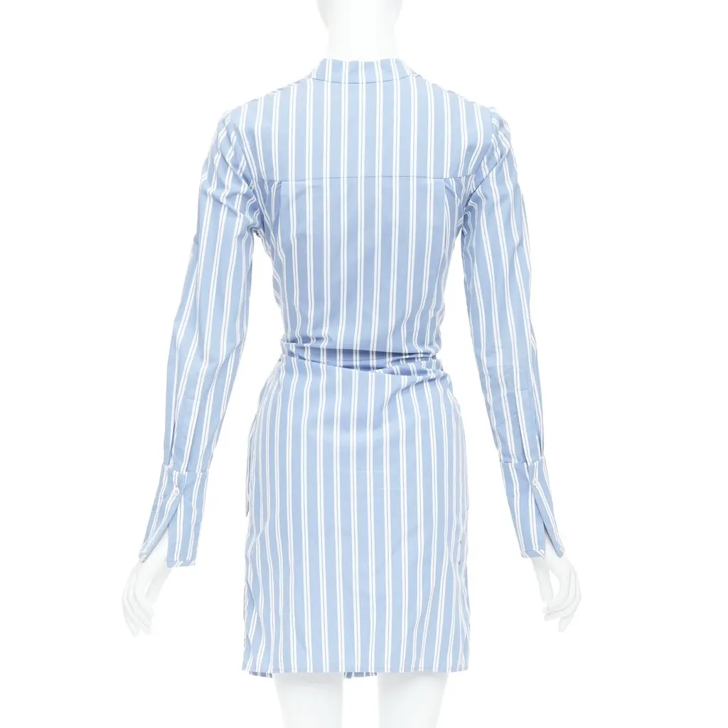 VICTORIA, VICTORIA BECKHAM Striped Shirt Dress Blue Cotton Fair - Box View