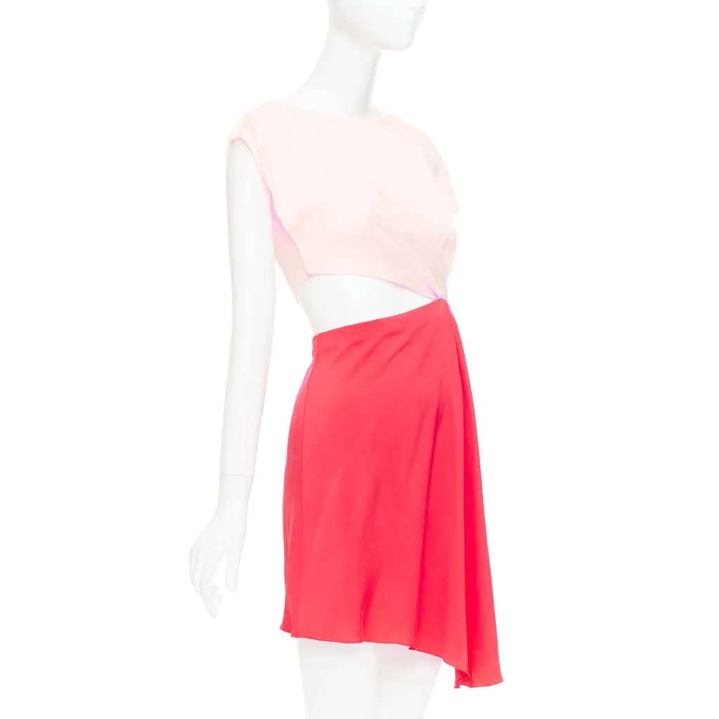 Vionnet Draped Cutout Dress Red Silk Very good - Inside View