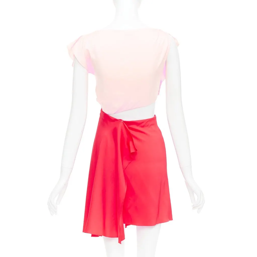 Vionnet Draped Cutout Dress Red Silk Very good - Box View