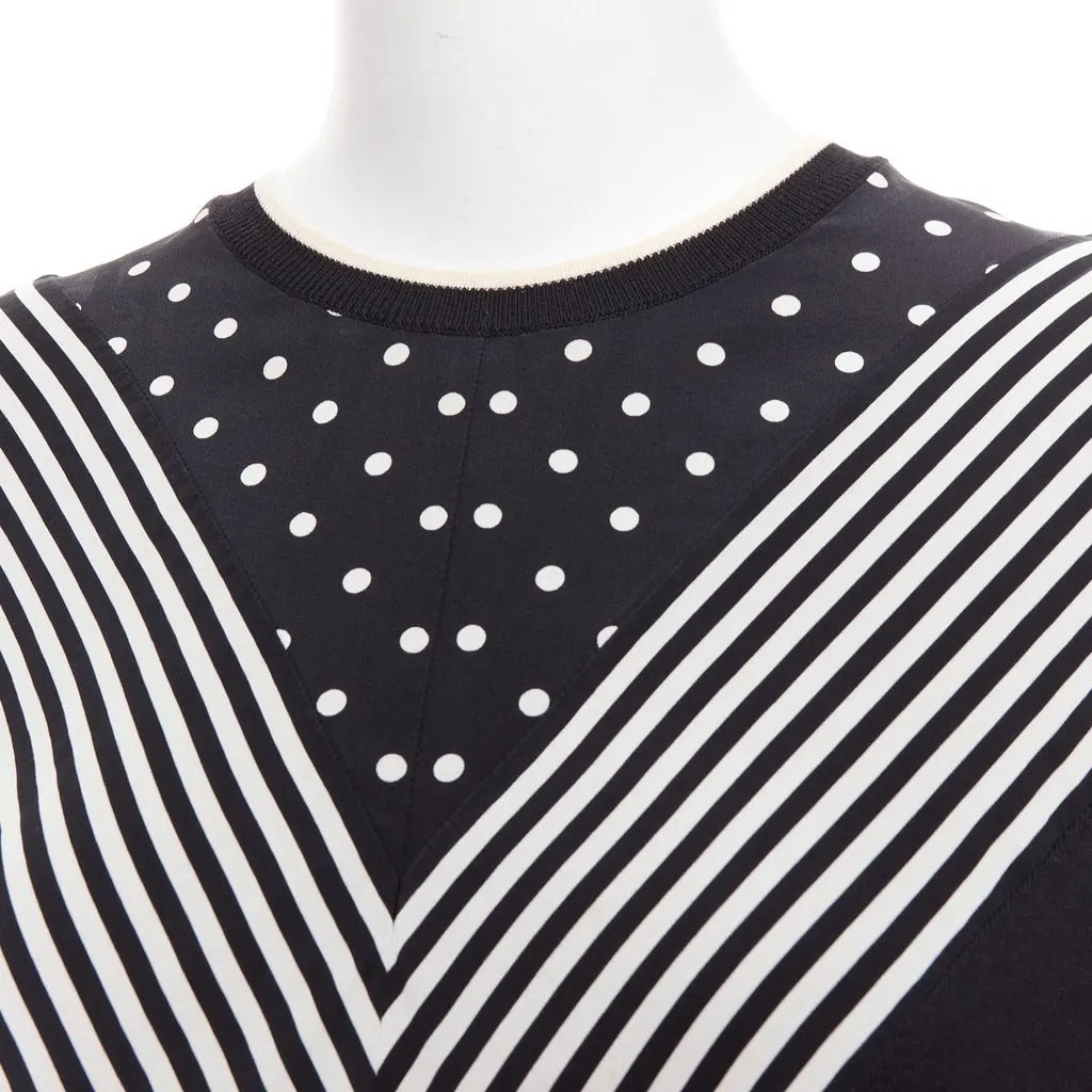 Stella McCartney Silk Trim Sweater Black Wool Very good - Back View