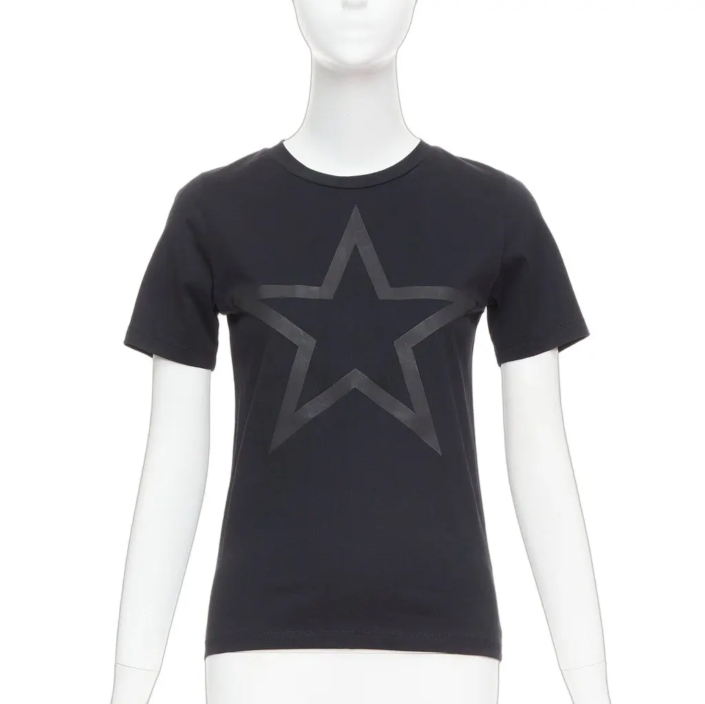 Givenchy Star Print Tee Black Cotton Fair - Front View