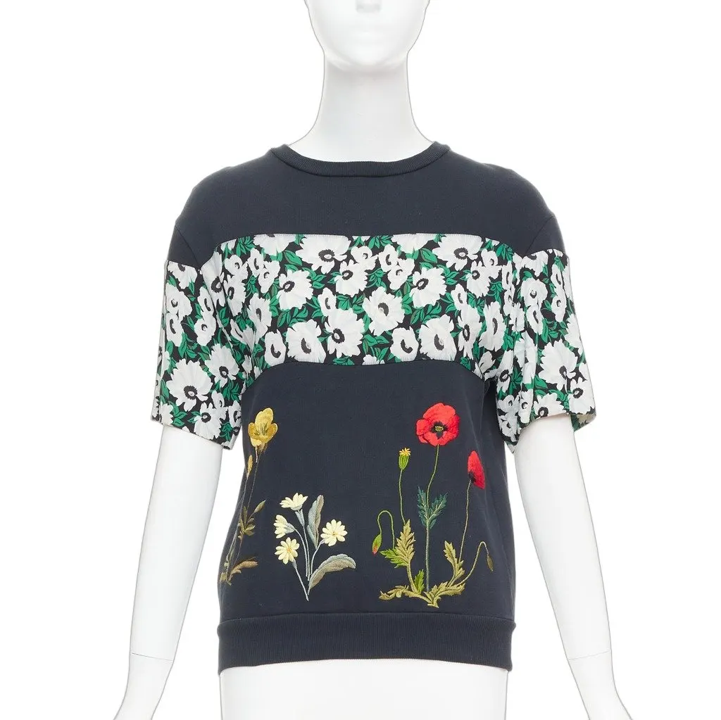 Stella McCartney Embroidery Sweater Black Cotton Very good - Front View