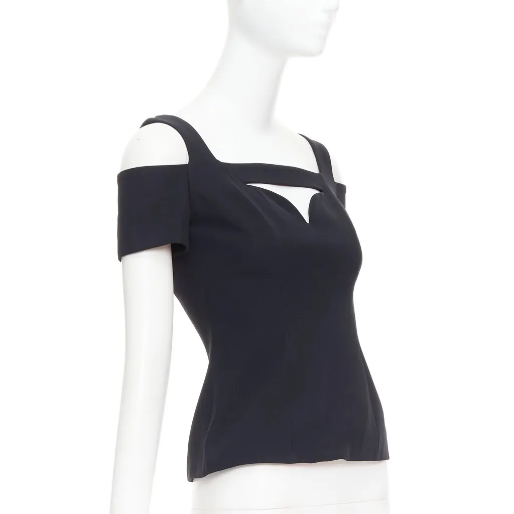 Alexander McQueen Cold Shoulder Top Black Very good - Inside View