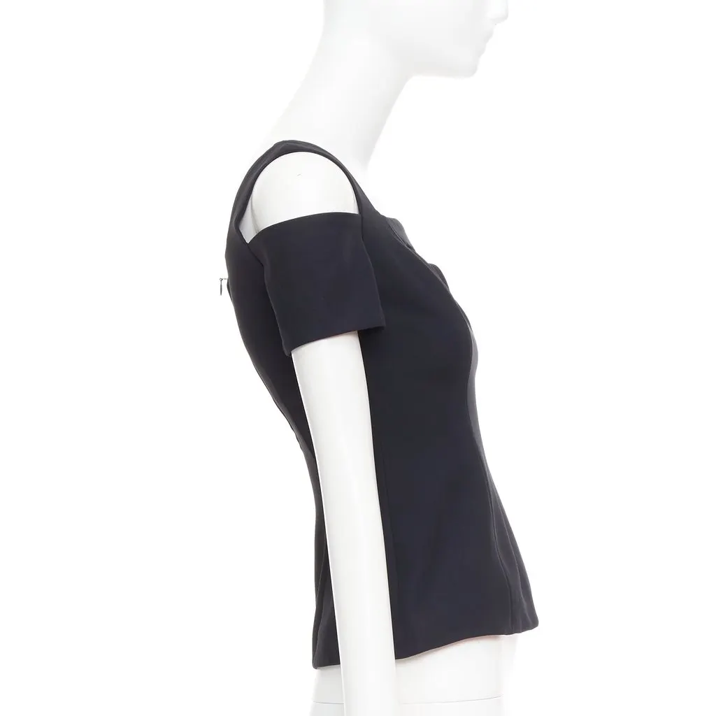 Alexander McQueen Cold Shoulder Top Black Very good - Model View