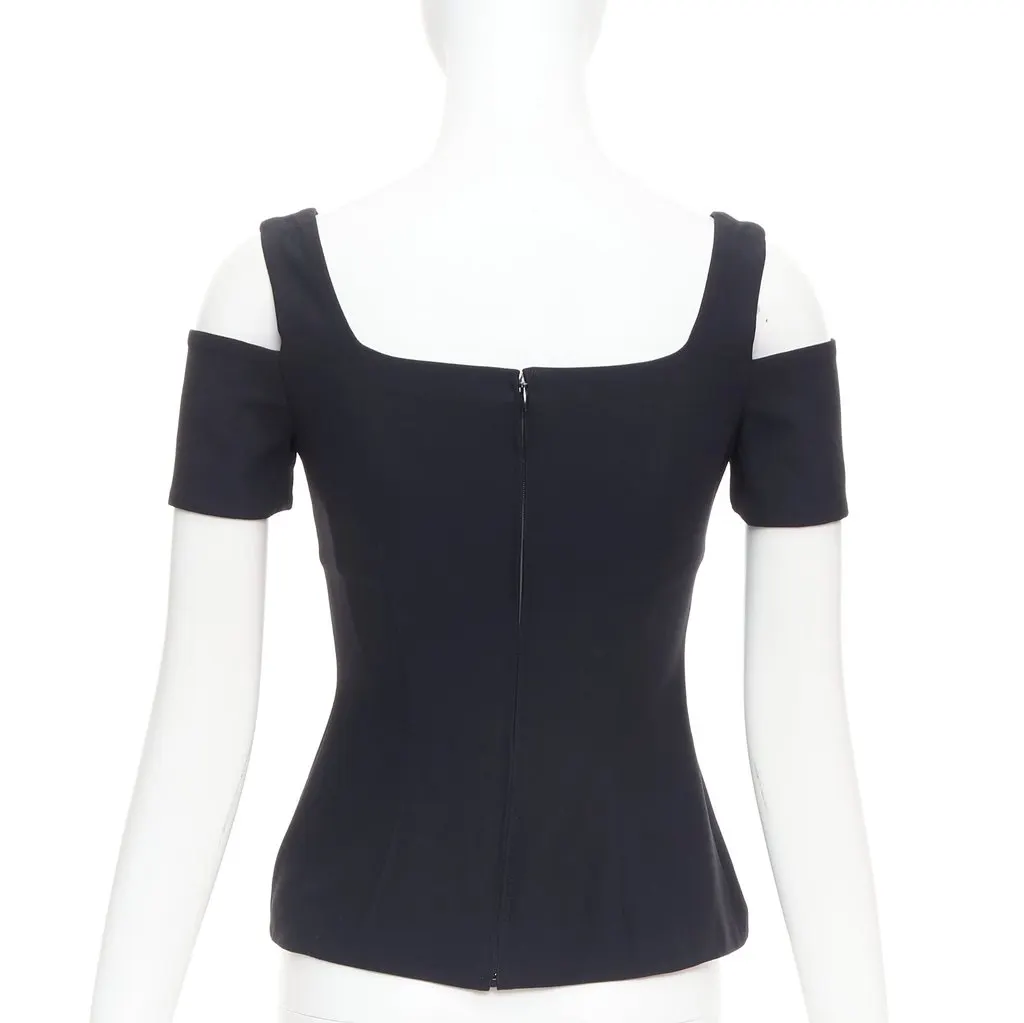 Alexander McQueen Cold Shoulder Top Black Very good - Box View