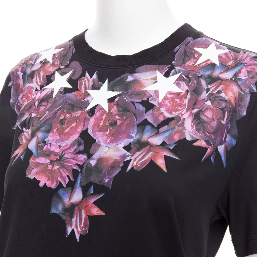 Givenchy Purple Star Tee Black Cotton Fair - Back View