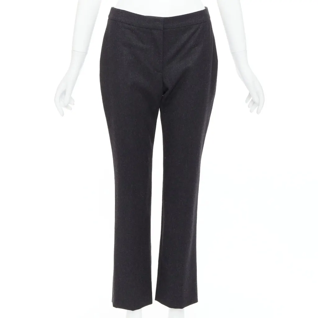 Alexander McQueen Tapered Bootcut Pants Grey Wool Very good - Front View