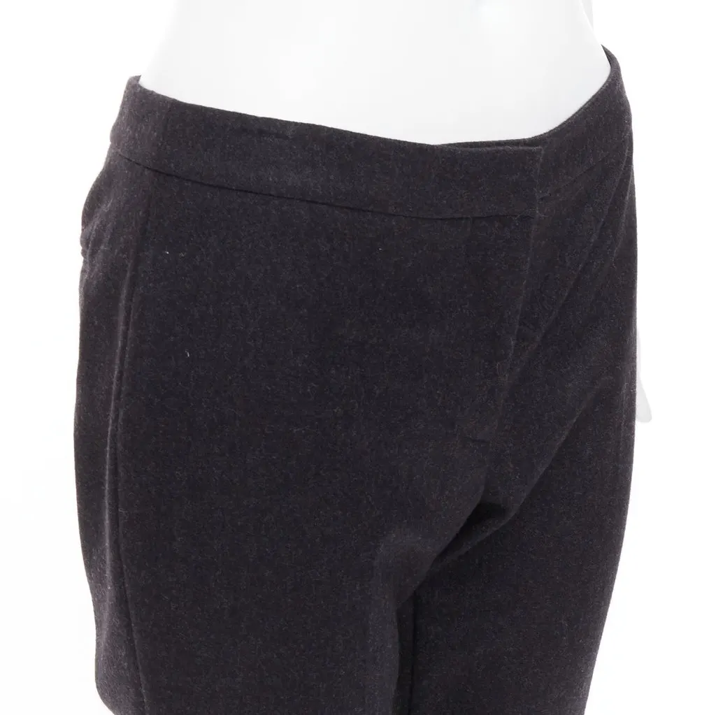 Alexander McQueen Tapered Bootcut Pants Grey Wool Very good - Back View